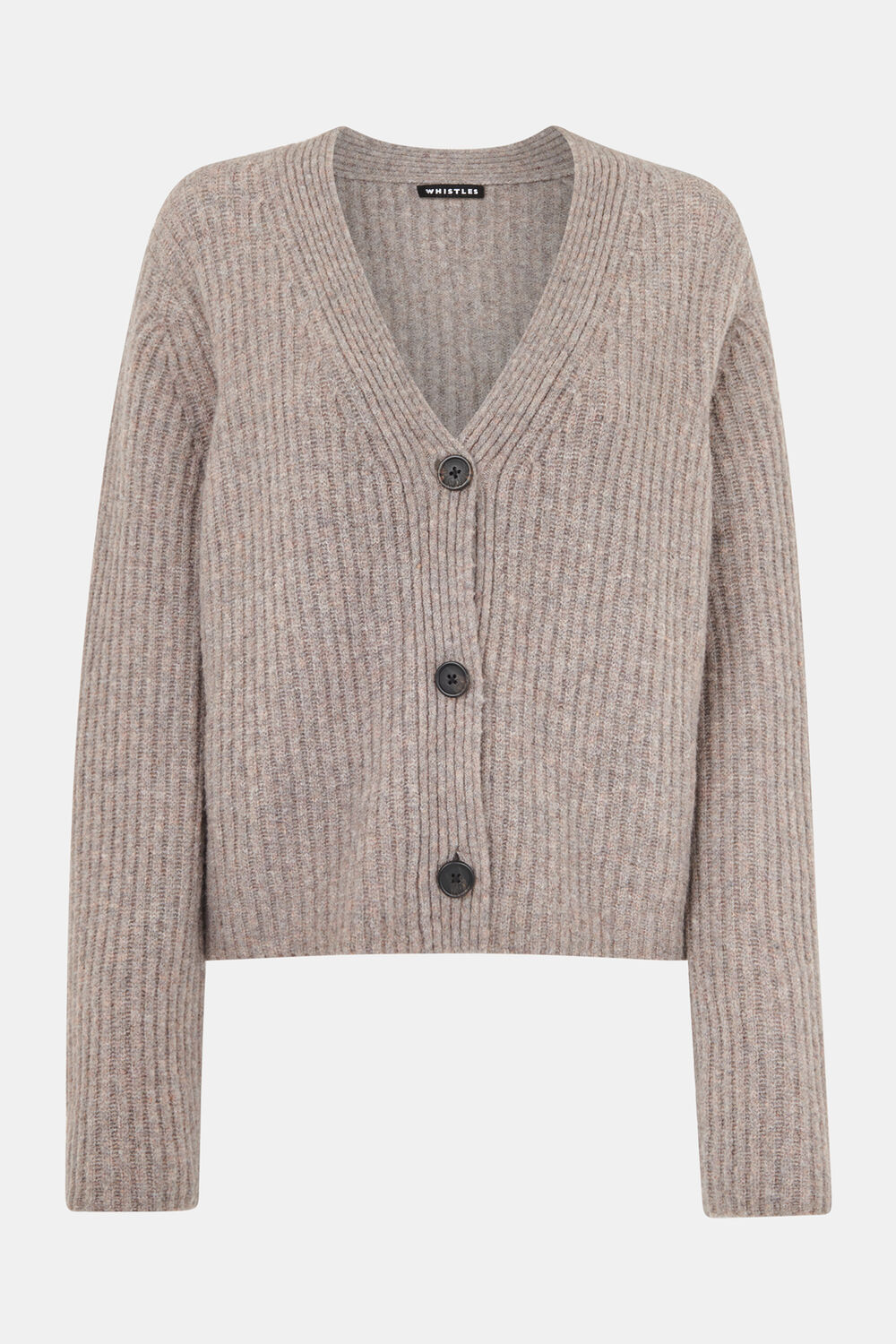 Wool Mix Rib Cardigan